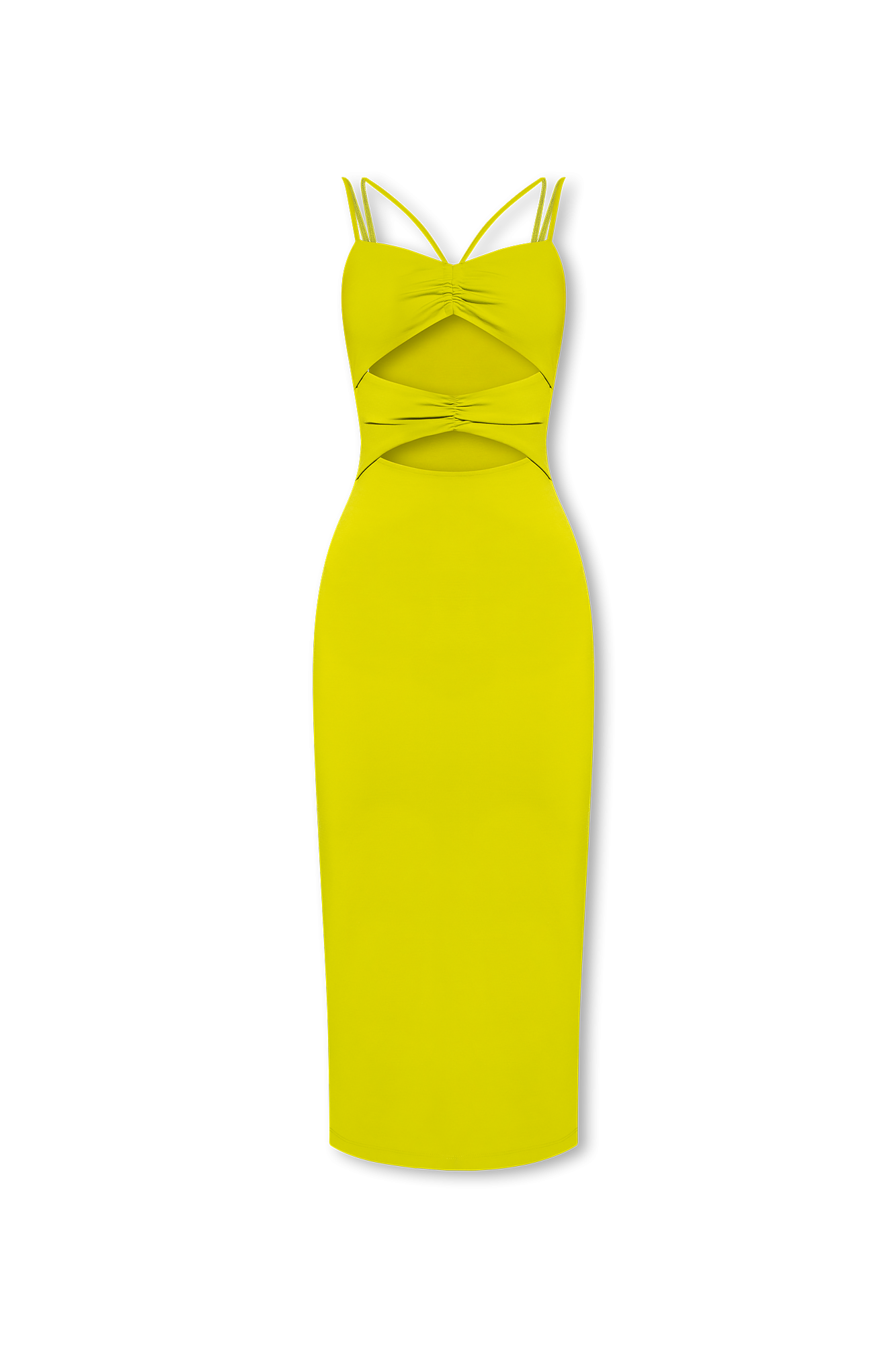 Neon yellow slip outlet dress